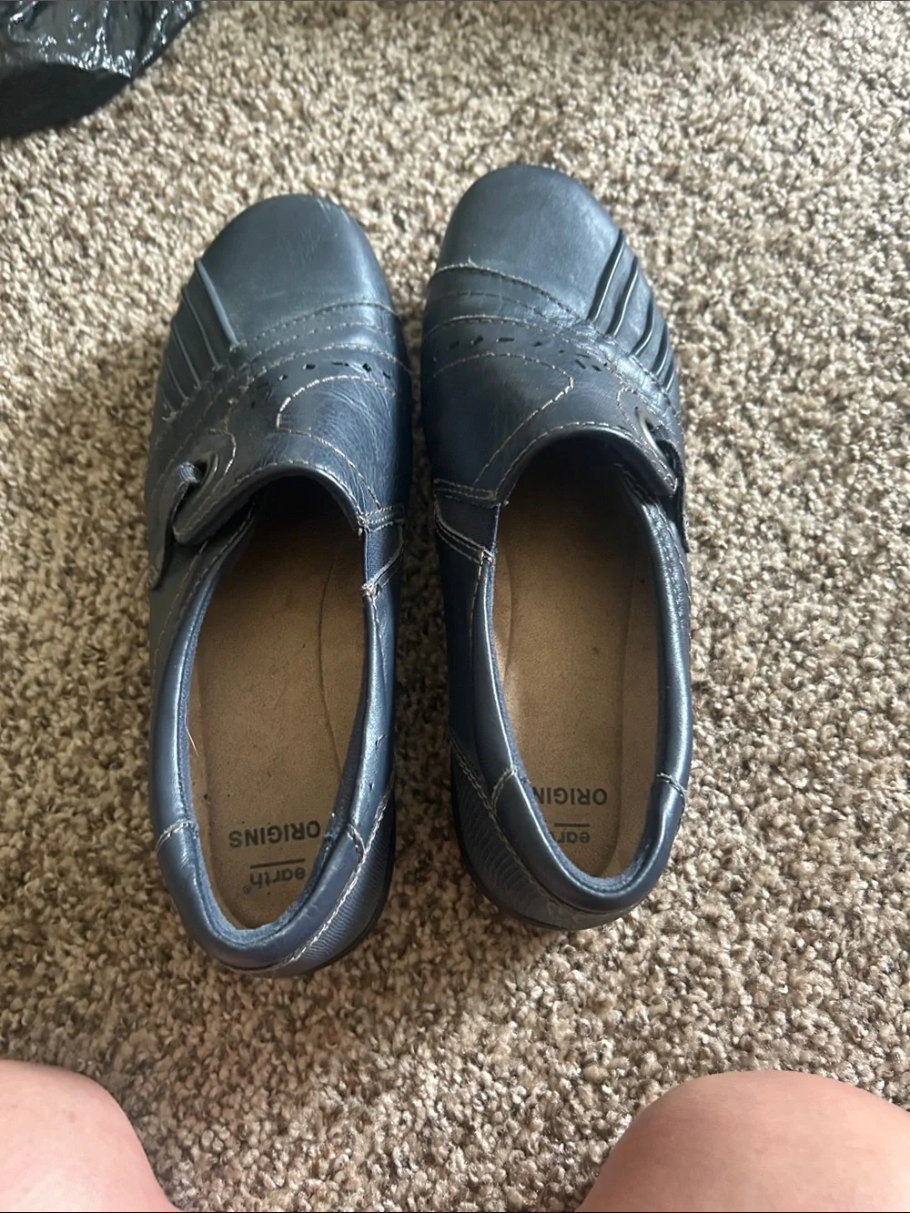Earth Origins Dark Blue Slip-On Casual Shoes